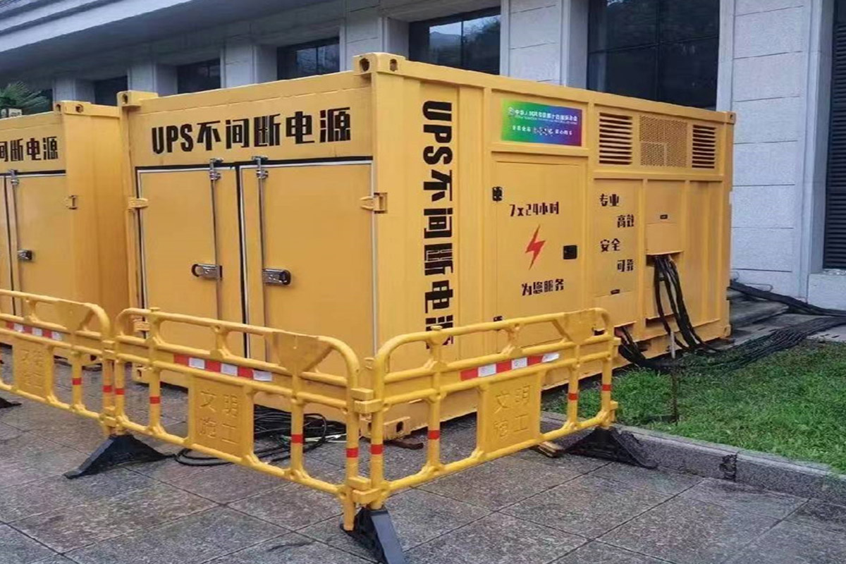 佛山发电机租赁施工现场
