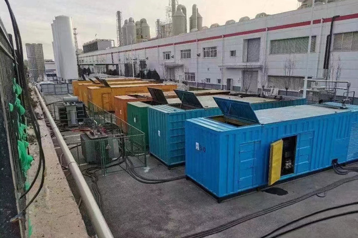 佛山发电机租赁施工现场